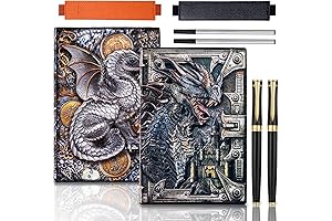 2Pcs Vintage Dragon Embossed Leather D&D Journal Notebook