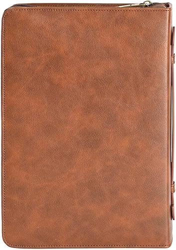 Miniatura 2 de White Dove Designs Funda de la Biblia-Cruz Clásica-Marrón-XLG