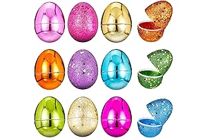 24 Colorful Glitter Easter Eggs for Kids
