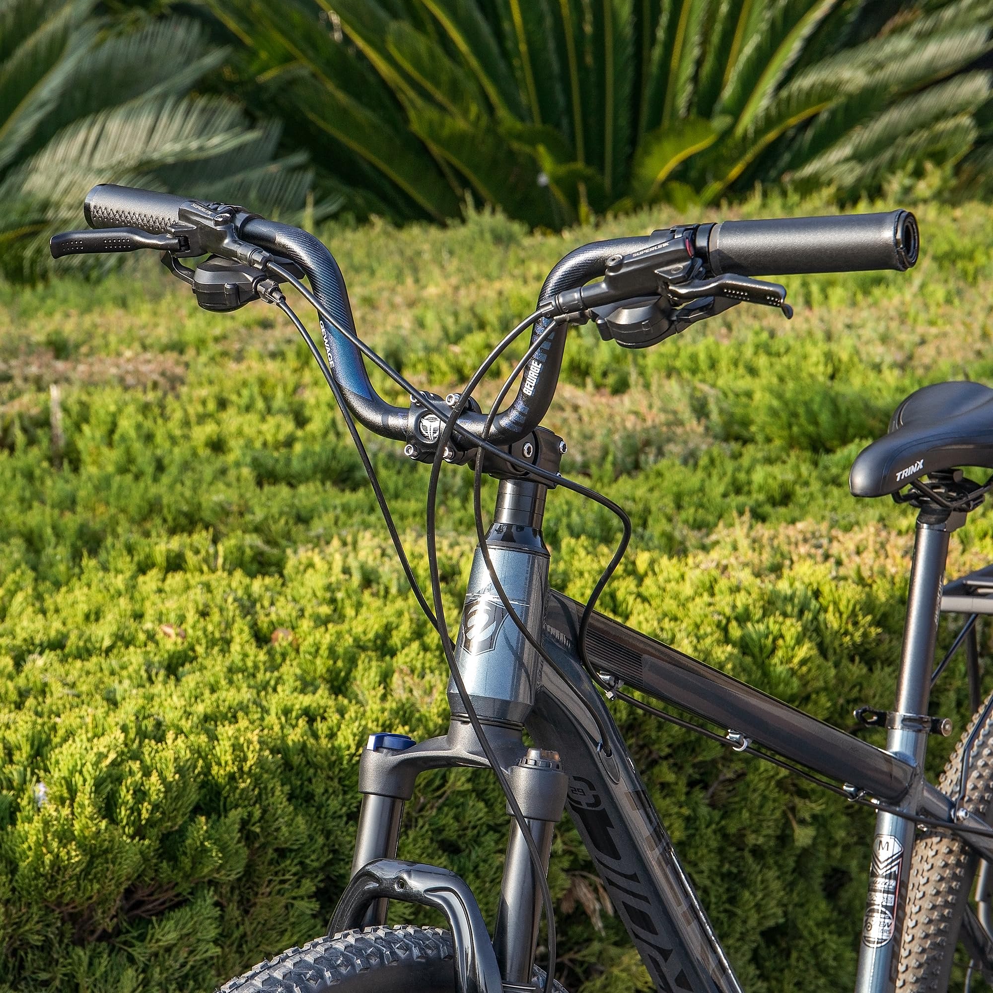 GEWAGE 25,4 mm Fahrradlenker – 620mm Riser-Lenker aus 6061 Aluminiumlegierung, 30/50 /70/90/120mm Rise, 12° Backsweep, Mountainbike Lenker für MTB, Dirtbike & Hybrid (120mm Rise(Bu)) Sport & Freizeit