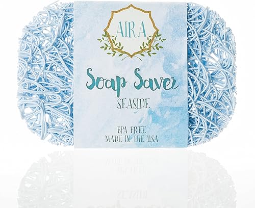 Miniatura 19 de Aira Jabonera - Jabonera y Soporte - Soporte para Ducha y Baño sin BPA - Drena el Agua, Circula el Aire, Extiende la Vida del Jabón - Fácil de Pez