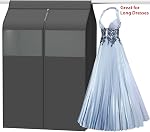 Simple Houseware Garment Covers for Clothes Rack/Closet/Hanging Clothes, Enclosed Clear Window, Dark Grey
