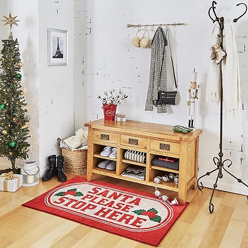 Miniatura 2 de Mohawk Home Alfombra roja Santa Stop Here, 2'6x4'2,