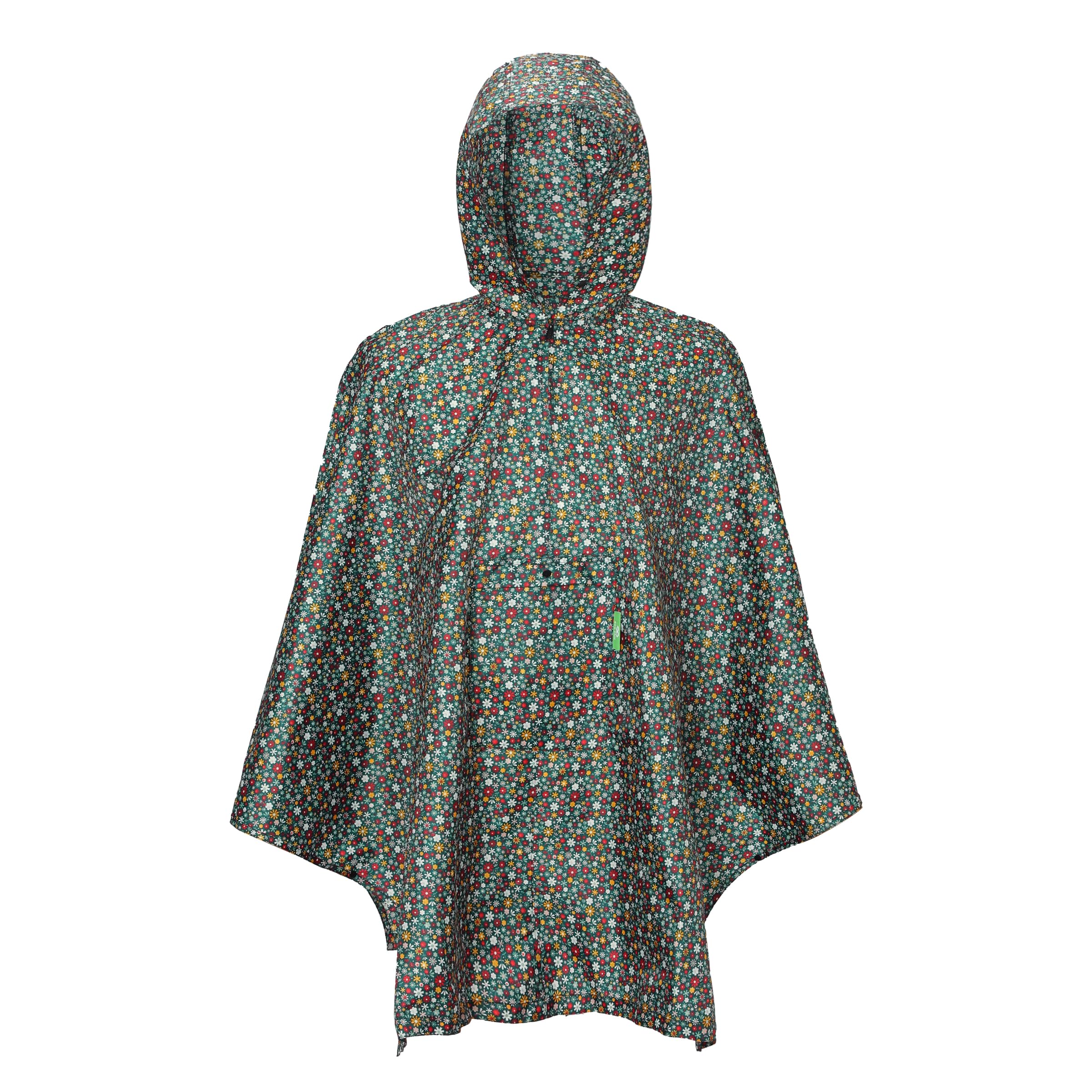 Eco Chic Ditsy Black Waterproof Foldable Adult Poncho - BNWT