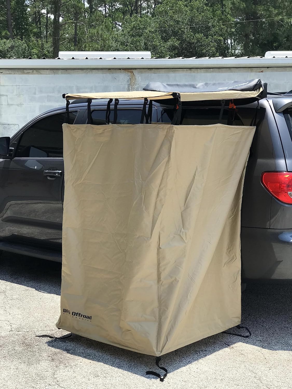 DFG Offroad Overland Shower Tent & Privacy Enclosure Tan,40 x 40 x 70