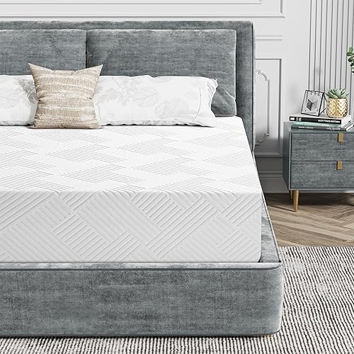 Vipbear 10 Inch Queen Reversible Dual-Firmness, Ergonomic Design, Multi-Layer Memory Foam, Medium Firmness, Lumbar Support, Pressure Relief, Comfortable Sleep, Comfort Home Furnishings.