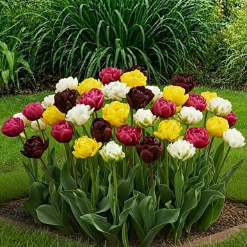 Tulip Bulbs Hardy Perennial - Double Blooming Spring Mix