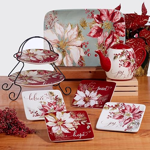 Miniatura 4 de Certified International Winters Joy Teapot 40 oz.