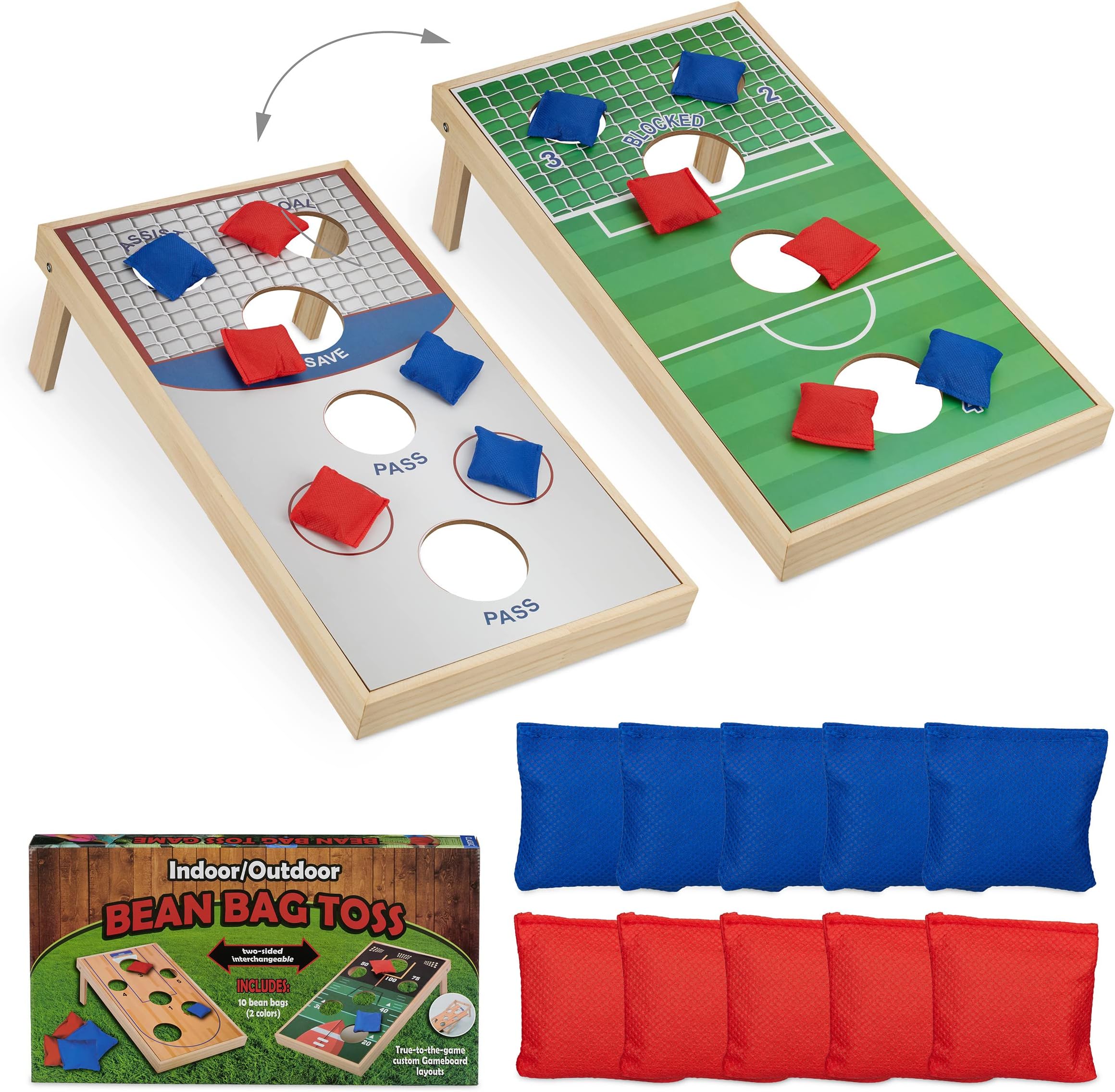 Mini Cornhole Spiel Für Kinder - Indoor & Outdoor Wurfspiel Mit Sandsäckchen