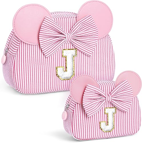 Vista 69 de Regalos de Navidad para niñas, bolsa de maquillaje con inicial, bolsas de cosméticos, bolsa de maquillaje de viaje, regalos de cumpleaños Azul