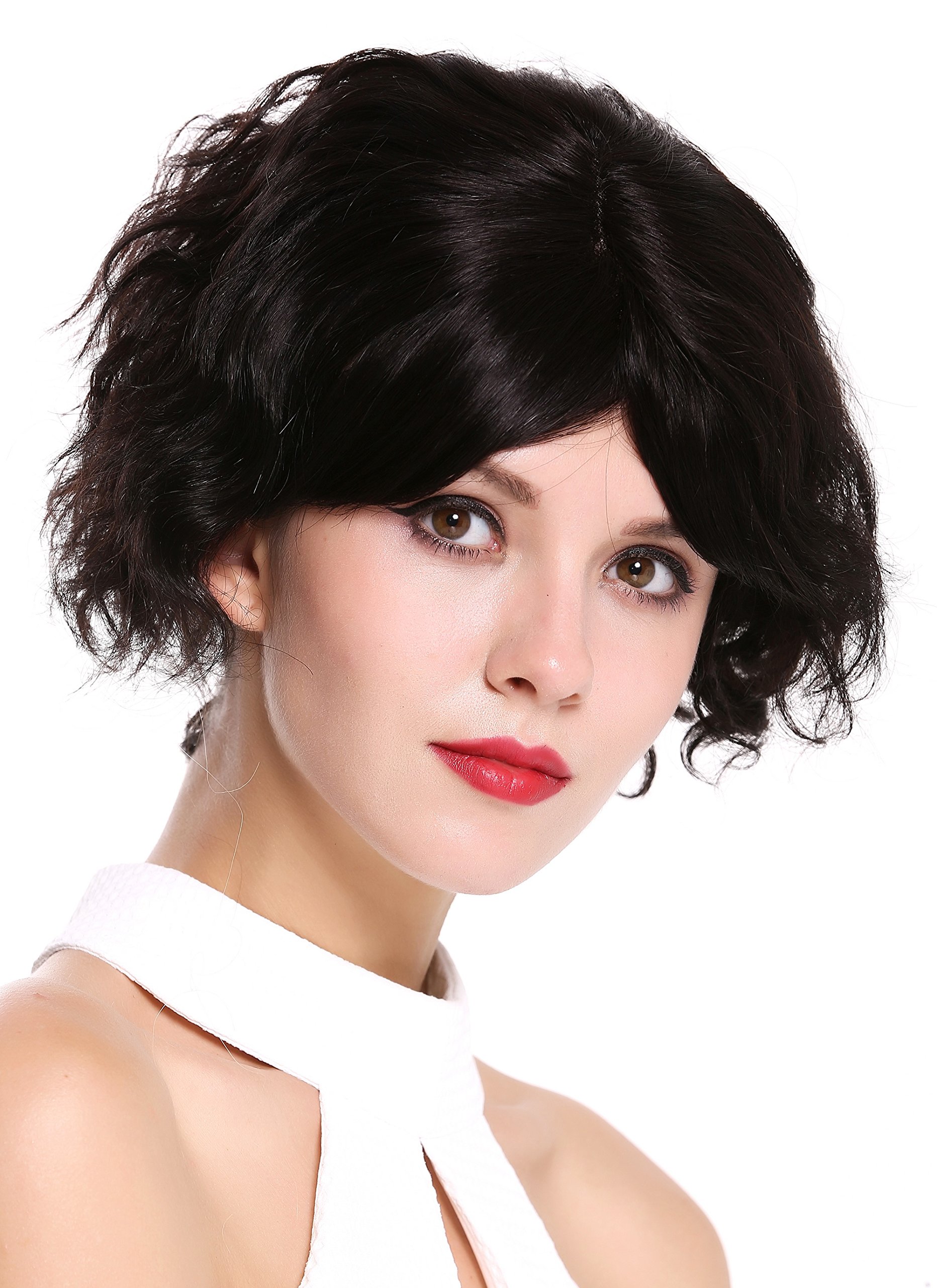 WIG ME UP - MS-16321-MT-1B Quality women's wig lady monofilament black short wild curls wavy, Velvet black (1B), Länge: ca. 25 cm - Image 2