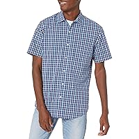 Amazon Essentials Camicia in Popeline a Maniche Corte Regular Fit Uomo