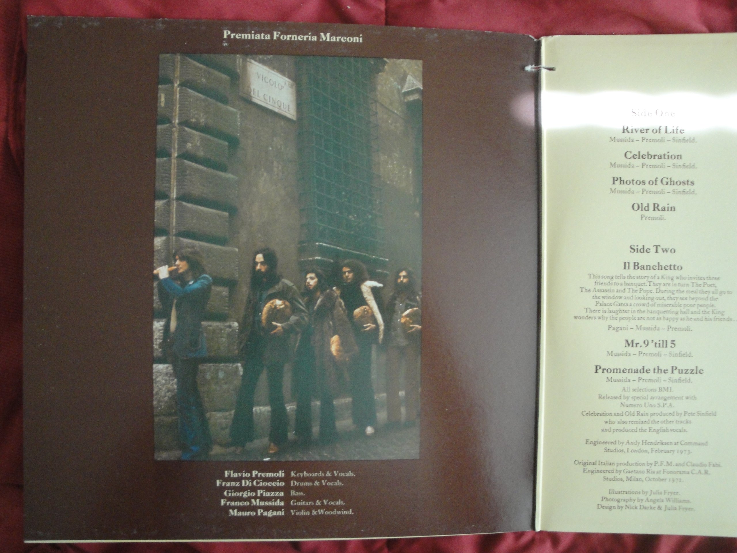 PREMIATA Forneria Marconi 'Photos of Ghosts' Prog Psych Original Manticore MC 66668 Stereo vinile lp Promotional DJ Copy Record EX