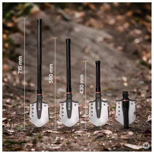 Dönges Klappspaten | All in One Outdoor Survival Tool & Schneeschaufel – Ansicht 3