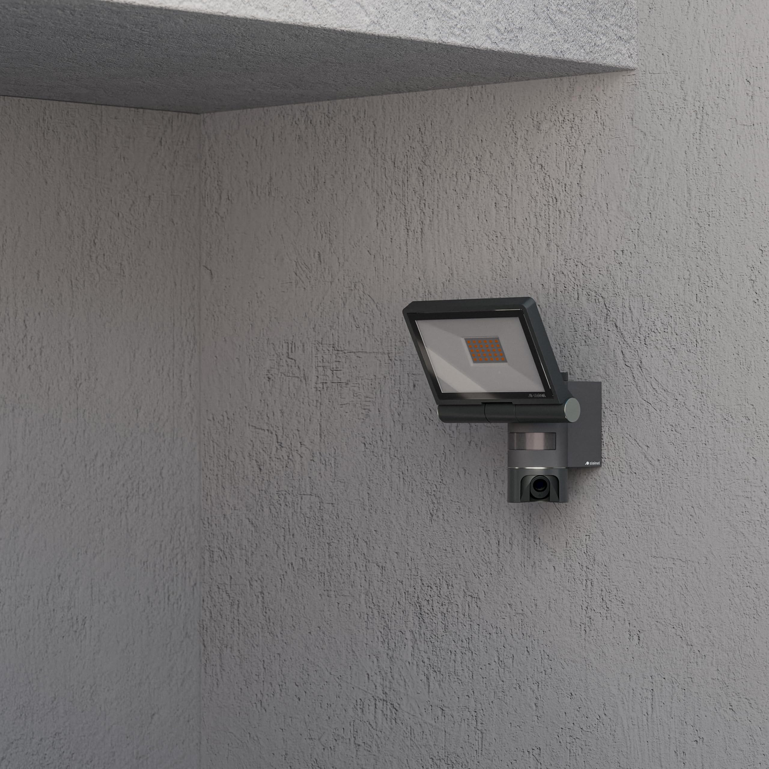 Steinel Reflektor zewnętrzny XLED CAM 2 reflektor z kamera monitorująca, domofon, czujnik ruchu 180°, aluminium, 21 W, antracyt