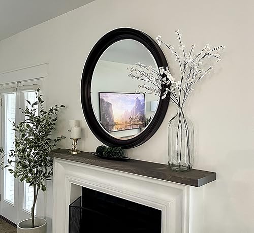 Vista 24 de joelsantiques Estantes flotantes de madera de 60 pulgadas para pared, 60 x 8 x 2 pulgadas, hechos de madera natural, estantes largos de pared