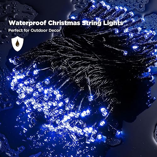 Miniatura 5 de WBao Luces de Navidad para interiores y exteriores, 300 luces LED de 108 pies, súper brillantes con certificación UL, 8 modos de luz, temporizador,