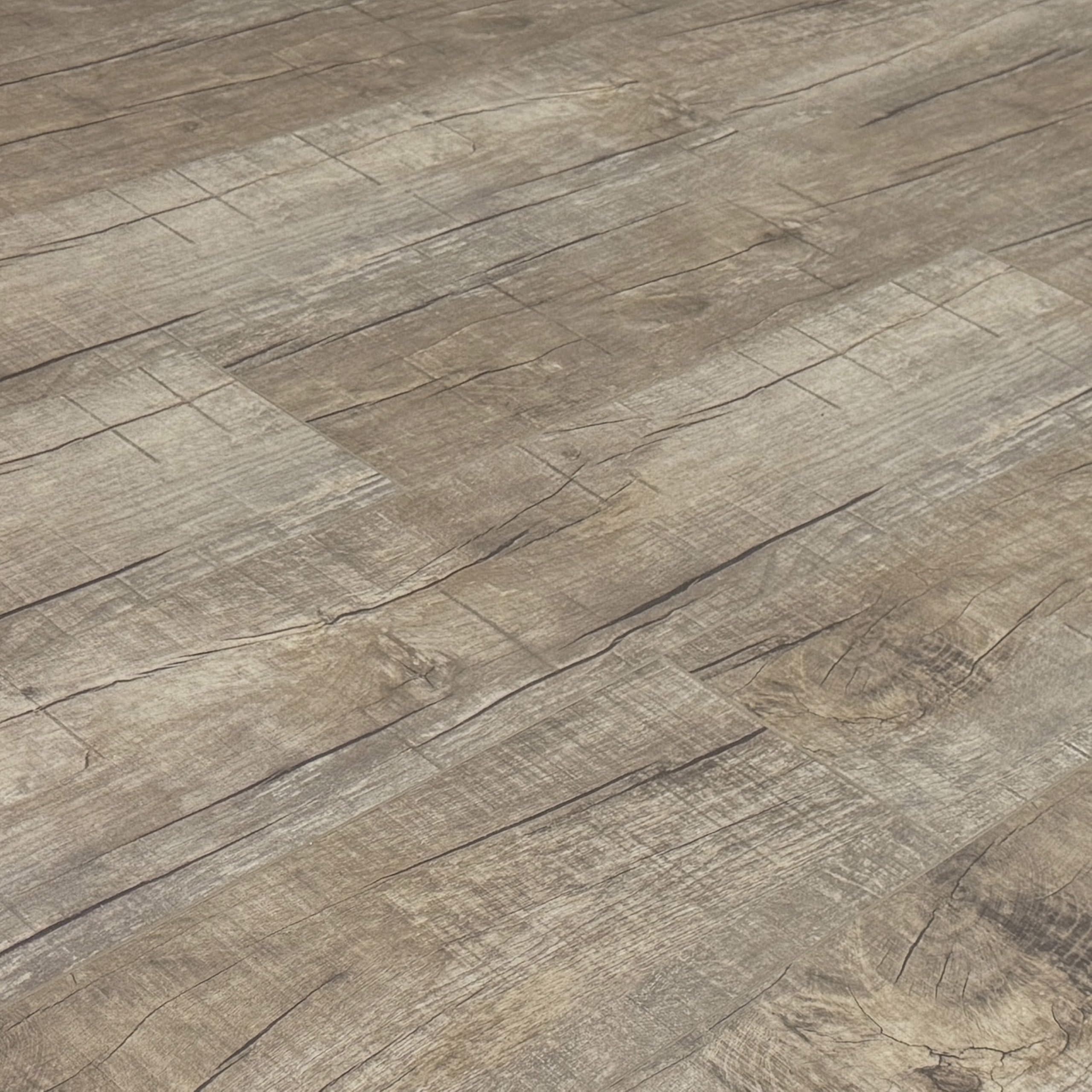 TRECOR Winylowe/LVT Klik designerska podłoga winylowa masywna 6,5 mm grubości z 0,5 mm warstwą użytkową z odgłosem kroków – wodoodporna – kupujesz 1 m² (podłoga winylowa | 1 m², dąb stary rustykalny Dark)