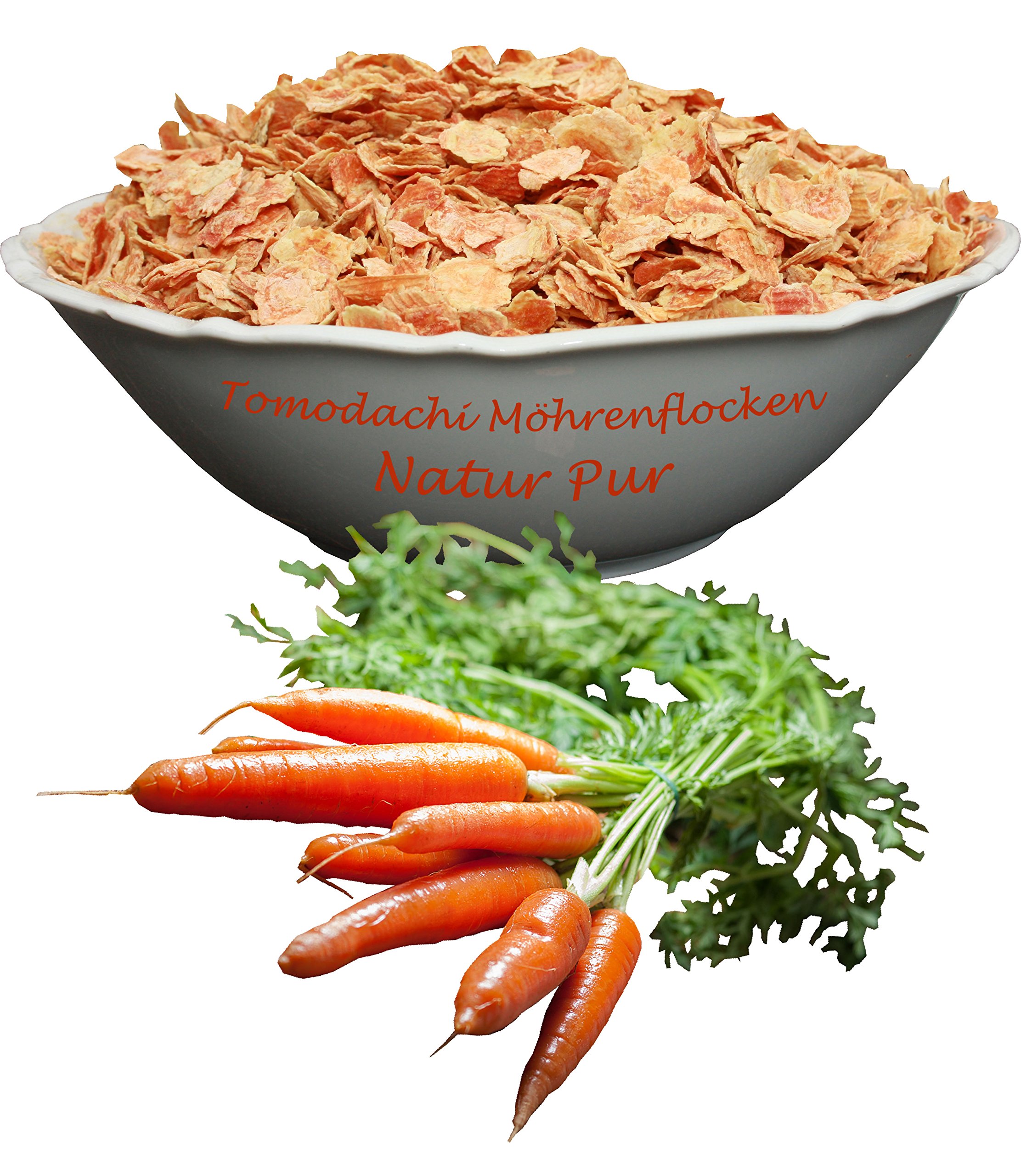 Karottenflocken Hund, Barf Zusatz, Möhrenflocken, Naturprodukt, Ergänzungsfutter Hund, Verdauung, Stoffwechsel, Immunsystem, Vitamine, Mineralien, BetaCarotin, kalorienarm, Diät, Tomodachi® 10kg Sack
