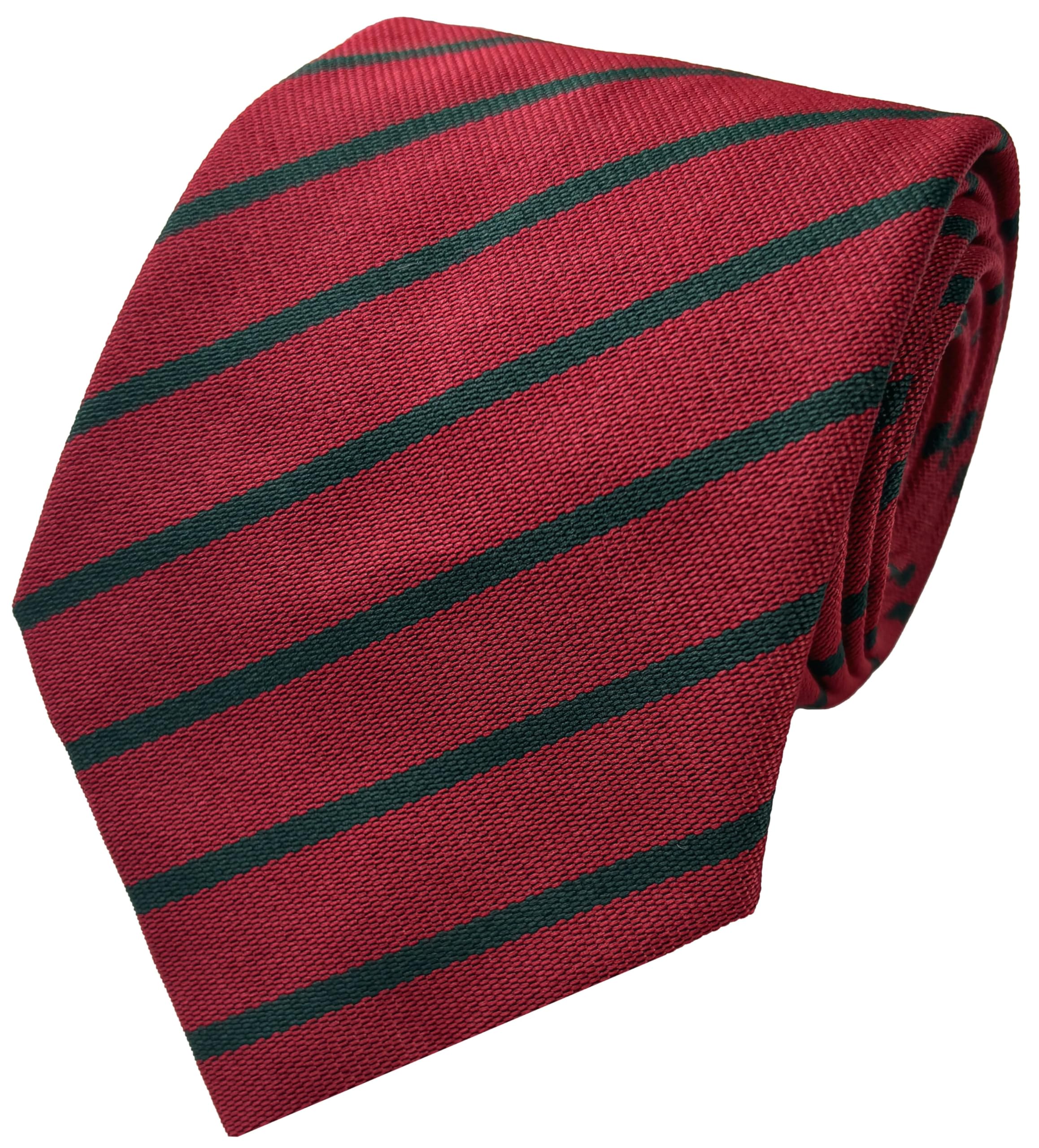 Great British Tie Club School Ties (21 Single Stripe Variations) High School Senior Size (Red & Bottle)