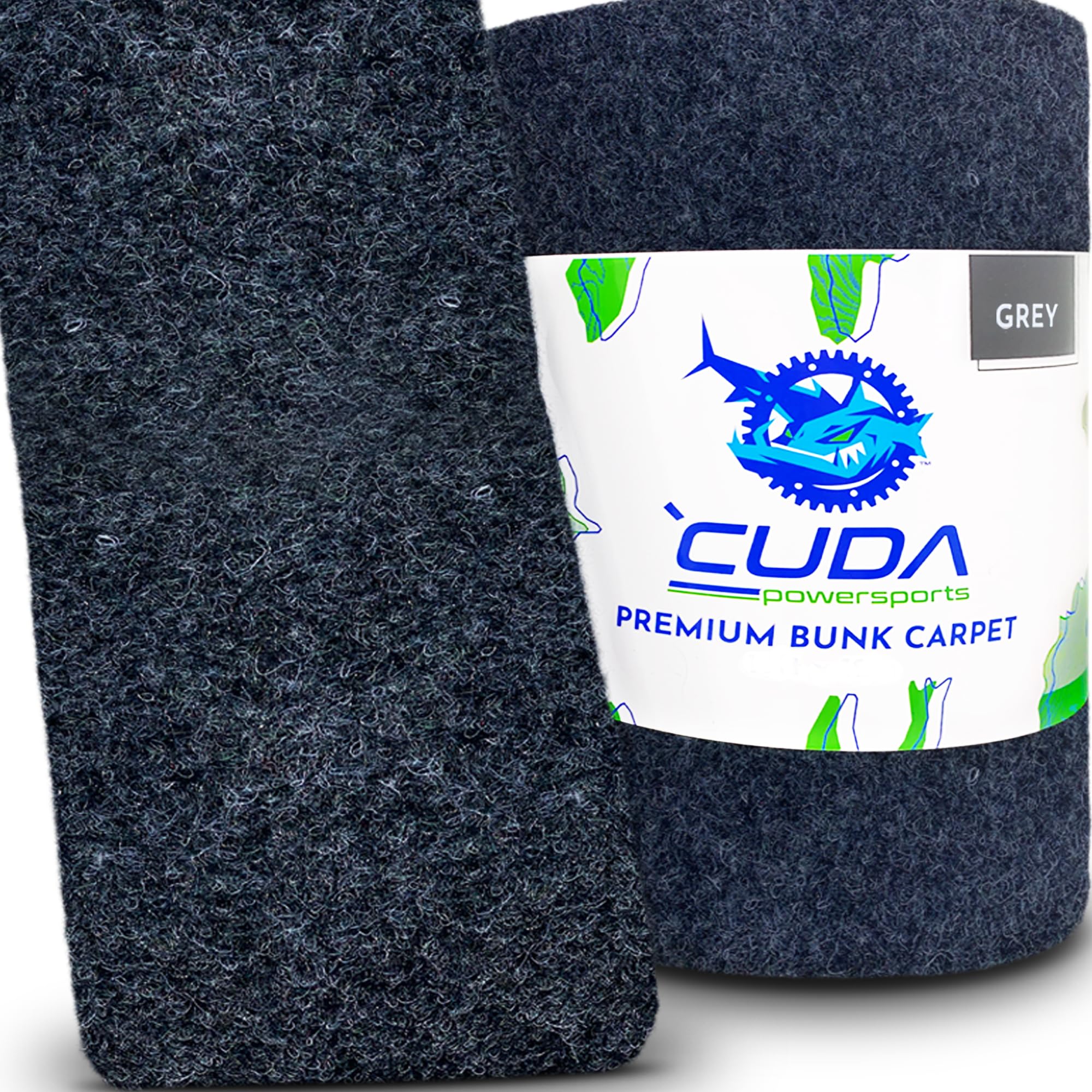 Cuda Boat Trailer Bunk Carpet 12 Inch Wide x 20ft-New Premium 30 Oz Roll- Cuda Bunk Carpet for Boat Trailers Parts Accessories Gray Grey Charcoal Lift