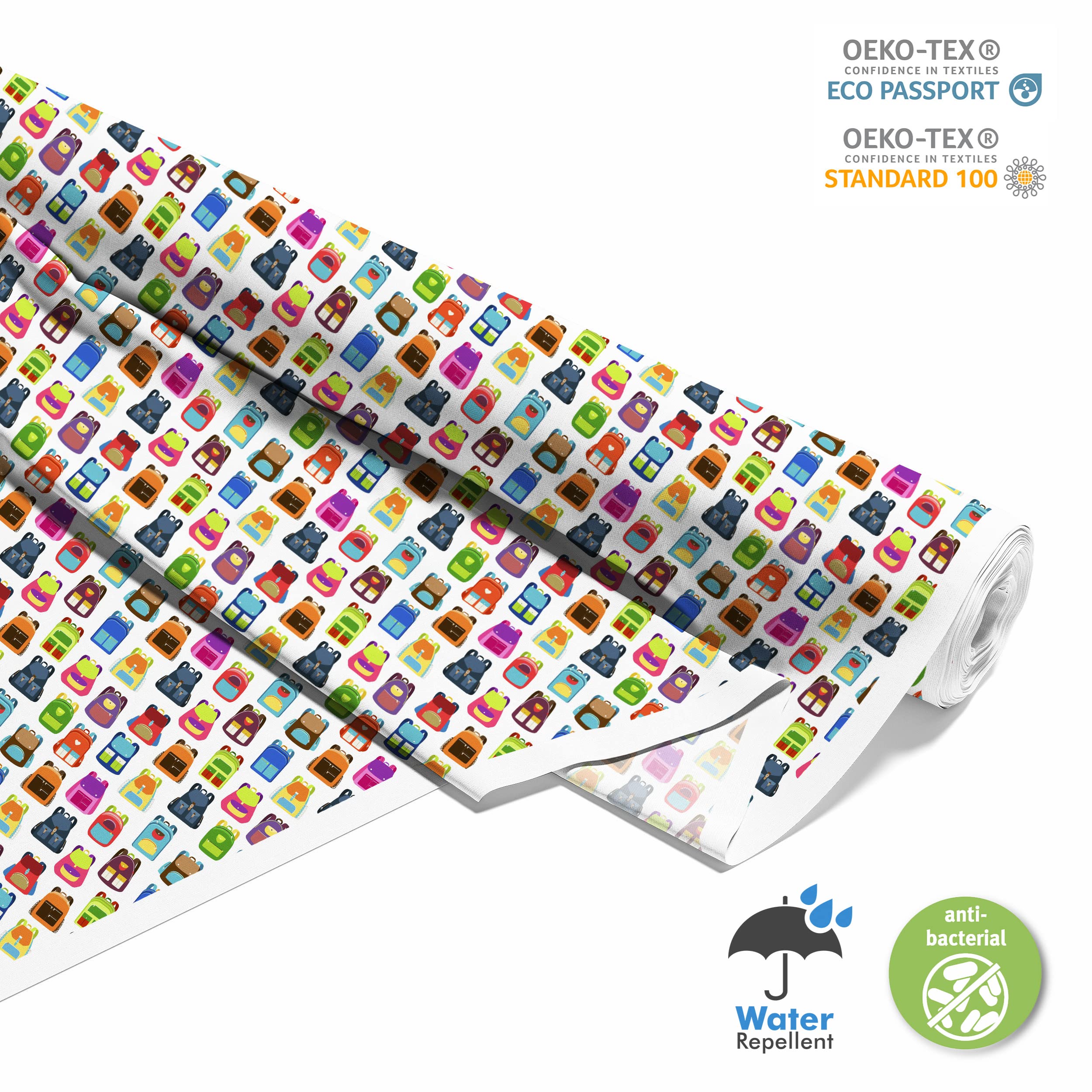 HEKO PANELS Oxford Wasserdichte Meterware Canvas Polyester Stoff Zum Nähen - Möbel- und Dekostoffe, Wasserabweisend, Blickdicht für Kinder Rucksäcke - Bunt 5 Meter 155 x 500 cm