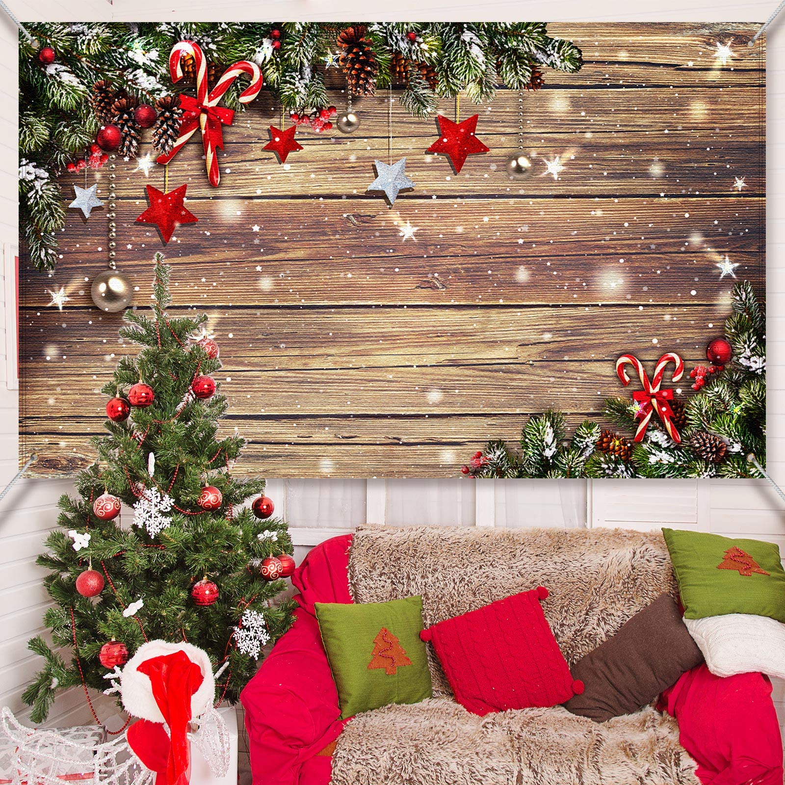 Rustic Snowflake Background Wallpaper