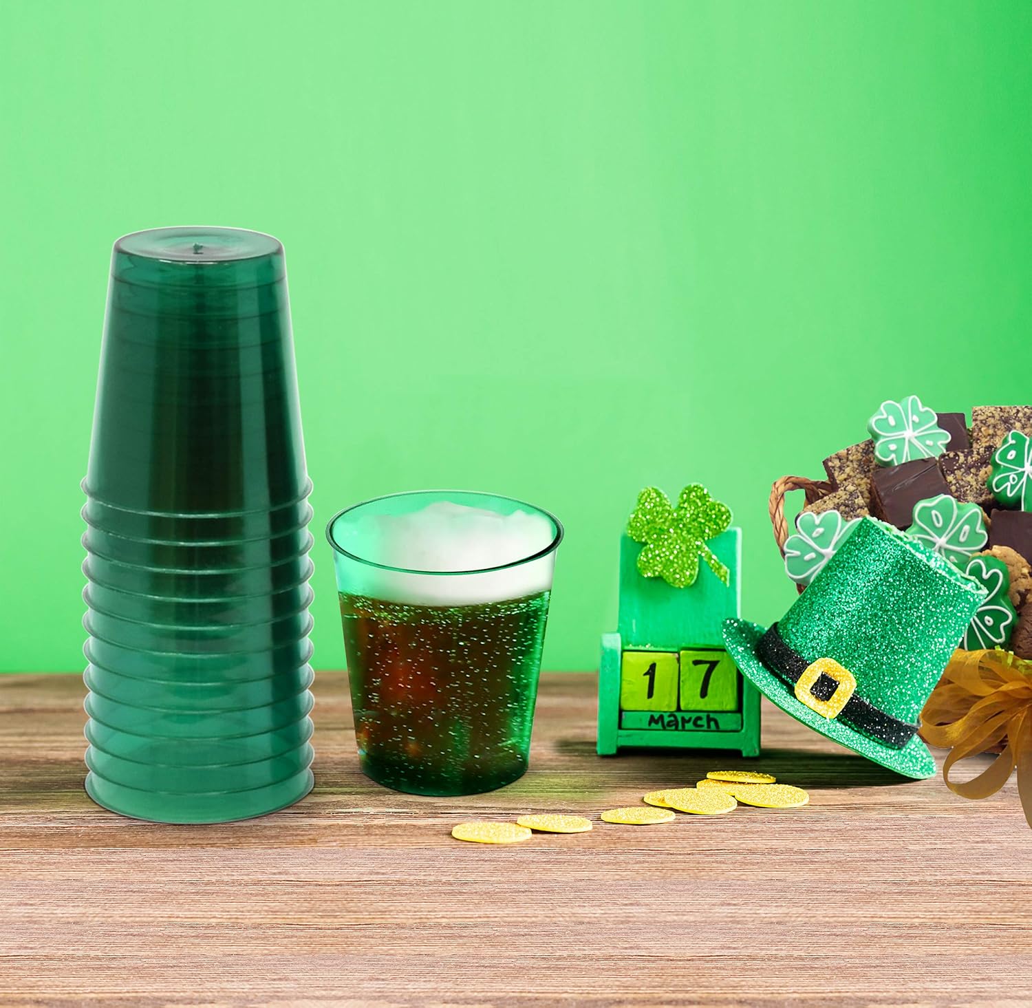 Buу 2 gеt 3 St. Patrick’s Day Shot Glasses 96 Pack 1 oz. Mini Disposable Plastic Green Shot Glass Cups Irish Shamrock Shots Cup for Kids Women & Men for Games & Costumes Parade Party Favor Supplies Accessories 🔥 Crаzу Dеаlѕ St. Patrick’s Day Shot Glasses 96 Pack 1 oz. Mini Disposable Plastic Green Shot Glass Cups Irish Shamrock Shots Cup for Kids Women & Men for Games & Costumes Parade Party Favor Supplies Accessories