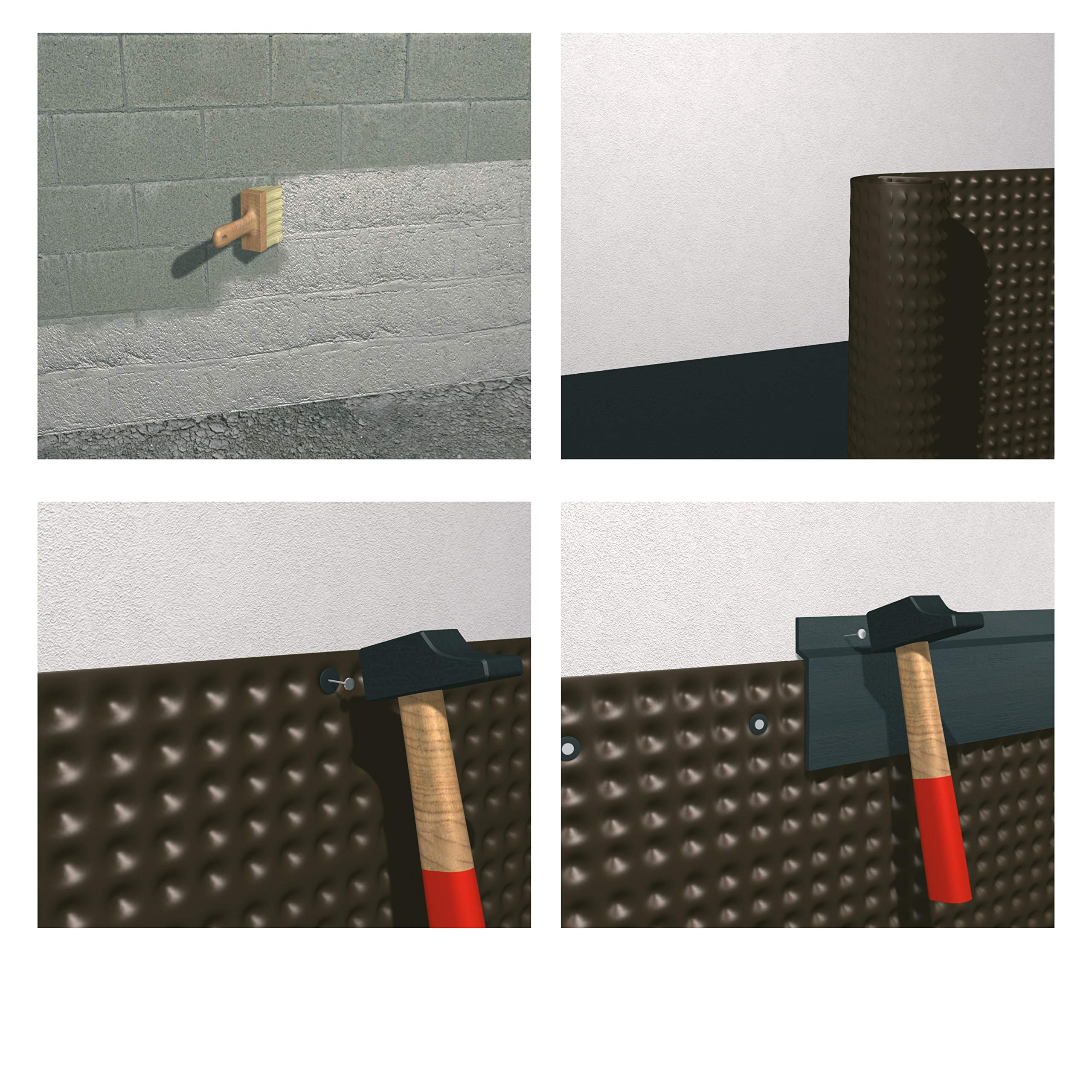 Hoja de protección para paredes enterrées – Sika protección Fundación – Rollo de 30 m x 1,5 m