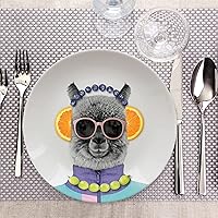 Vista 2 de Mustard Wild Dining Andy Alpaca - Plato llano de cerámica, M12006G