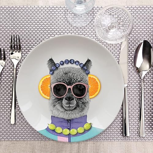 Miniatura 2 de Mustard Wild Dining Andy Alpaca - Plato llano de cerámica, M12006G