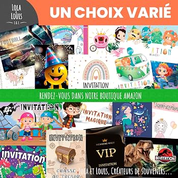 Kit Invitation Complet Lola Et Louis 10 Invités | Cartes Message Secret à Gratter Arc-En-Ciel