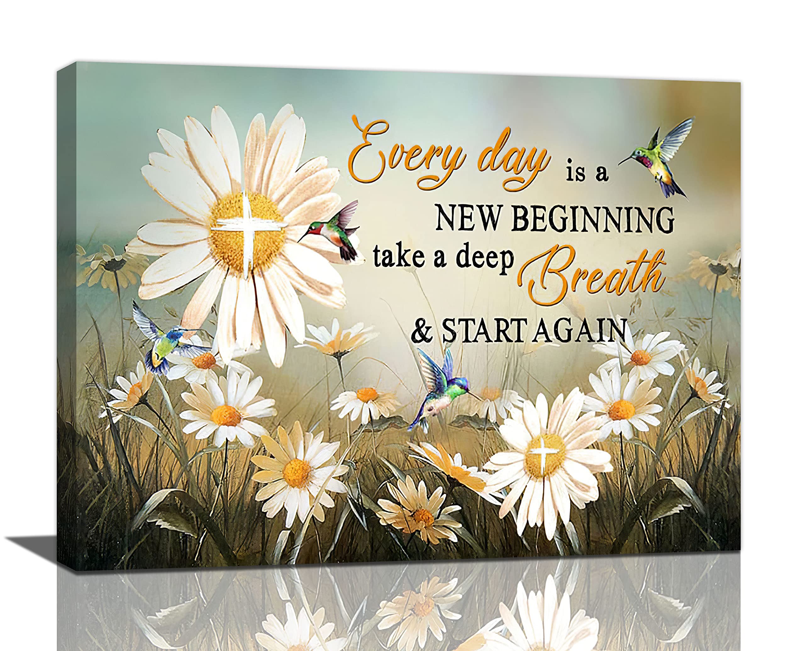 Farmhouse Daisy Decor Wall Art Hummingbird Daisy Pictures Wall Decor |  Desertcart Seychelles, image size:2560x2071