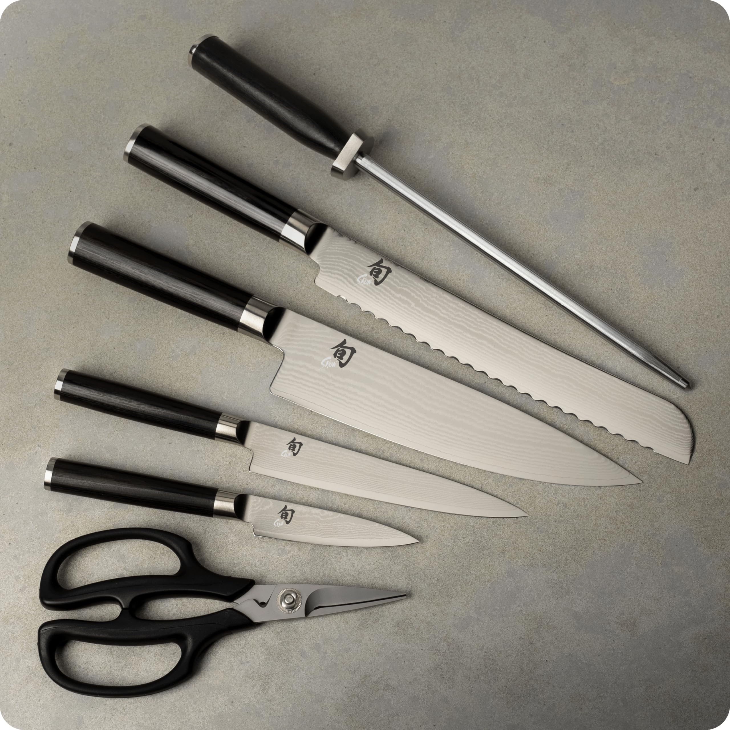 Amazon.com: Shun Classic 7 Piece Block Set & Bamboo Block : Beauty
