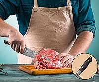 Vista 4 de Jayger Cuchillo de chef de cocina de Damasco - Cuchilla afilada - Cuchillos profesionales de espiga completa Cuchillo de carnicero - Cuchillo