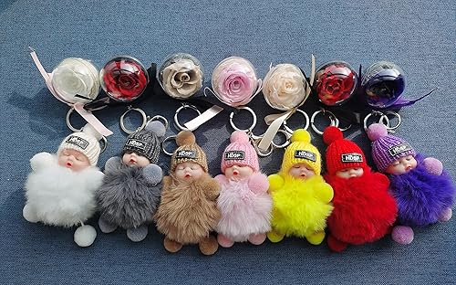 Miniatura 3 de DORIS&JACKY Llaveros Lindos Llaves de Muñeca Fob Anillo Charm Accesorios Para Monedero Cartera Y Llavero De Coche