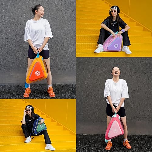 Miniatura 2 de Bolsa para Patines de Hielo, En Línea, Roller y Quad - Para Niños y Adultos Durazno/Naranja/Azul 024,Albaricoque/Amarillo 016,Negro/Oro,Negro/Rosa