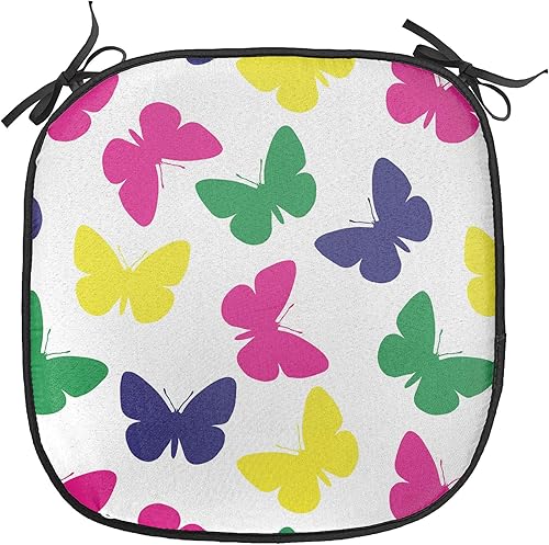 Miniatura 8 de Ambesonne Nature - Juego de 6 cojines de asiento para silla, diseño de plantas amaderadas y limones con flores románticas, fondo fresco cítrico,