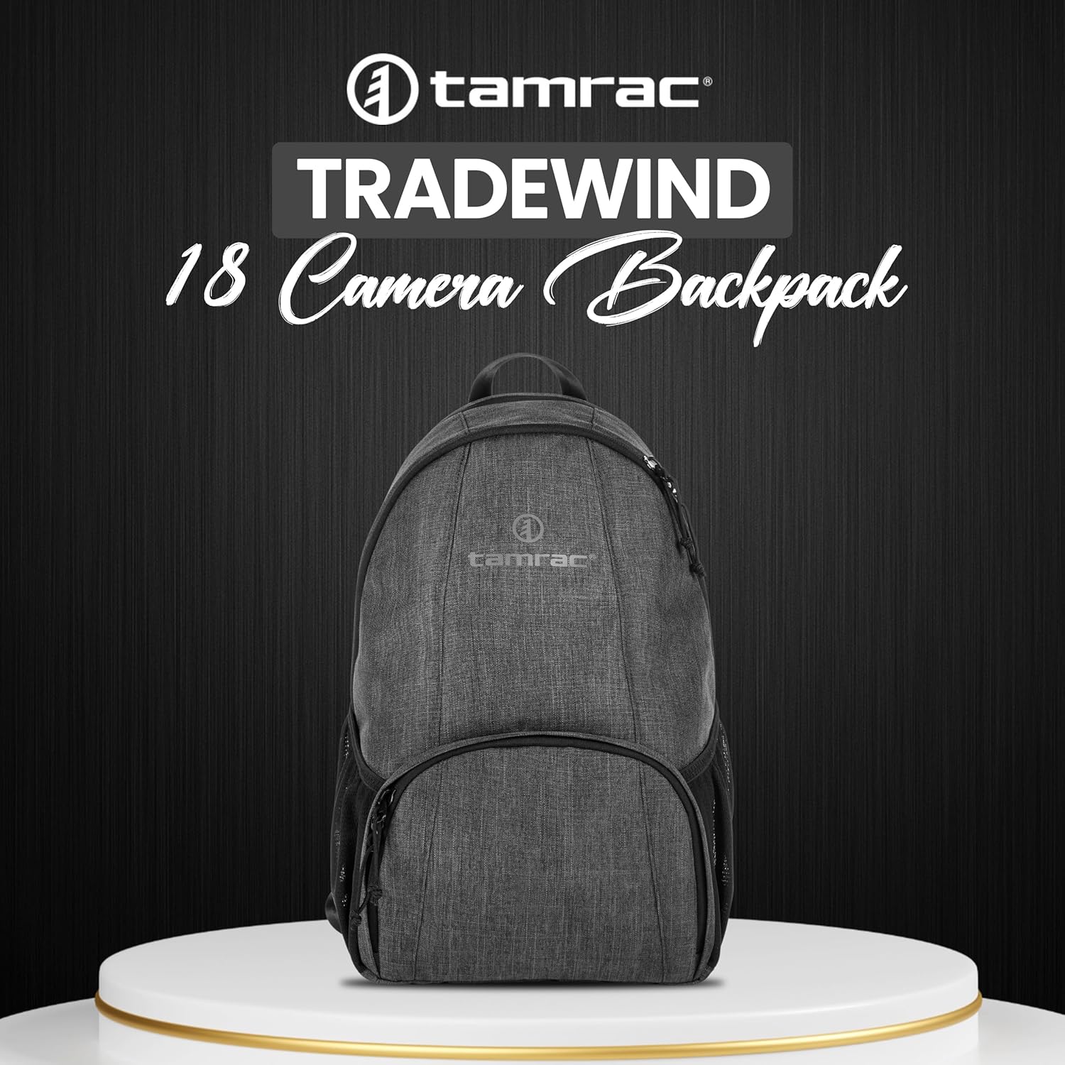 Tamrac Tradewind 18 Camera Backpack for Photographers, Compact DSLR Camera Bag with Laptop Compartment, Professional Photography Backpack, Travel Camera Carrying Case, Mirrorless Camera Bag, Dark Grey