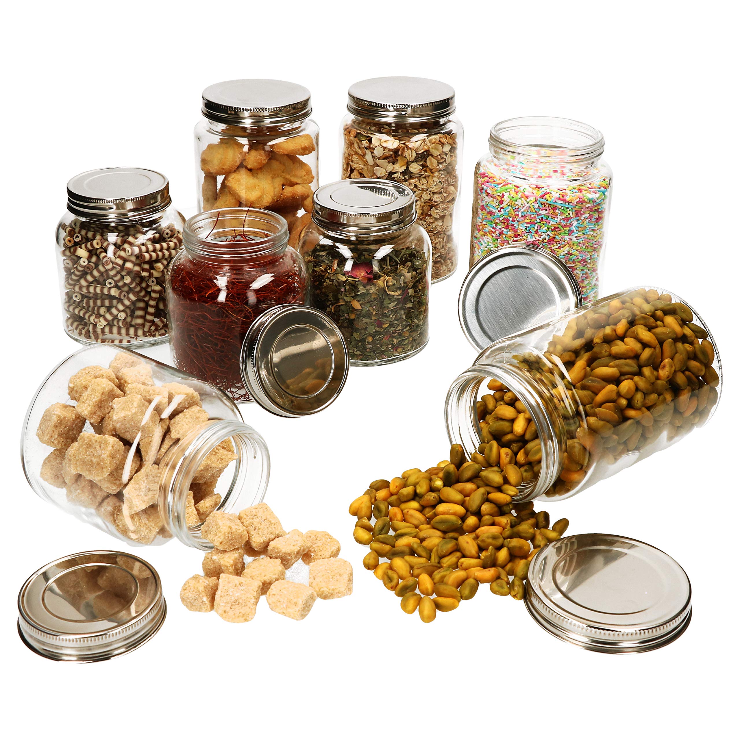 MamboCat Set Of 4 Doria Spice Jars I 520 Ml I Round I Domed Preserving