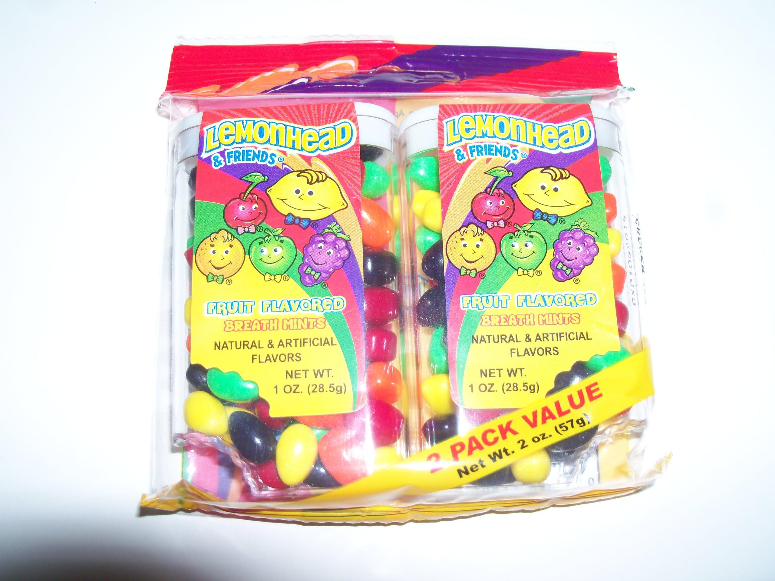 LEMONHEAD & FRIENDS FRUIT FLAVORED MINTS TIC TAC STYLE 1 DOUBLE PACK