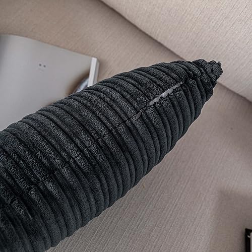 Miniatura 627 de UGASA - Juego de 2 fundas de almohada de terciopelo a rayas, funda decorativa para cojín con cremallera oculta para el hogar, sofá, dormitorio,