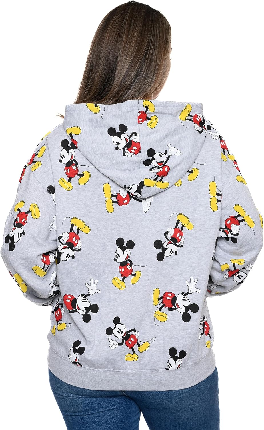 Disney Womens Hoodie Mickey Mouse All Over Print Zip Up - Image 4
