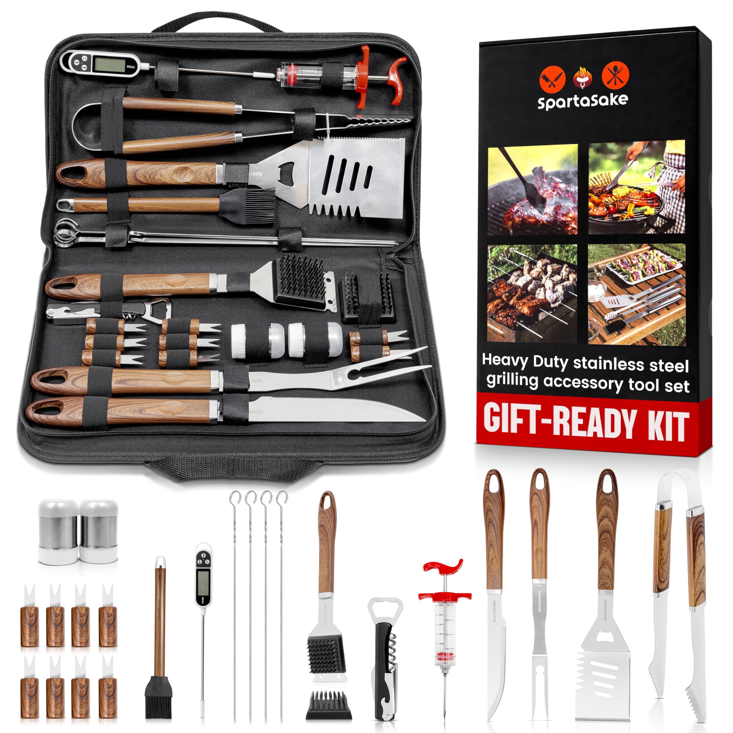 Amazon.com : SpartaSake (24-Pack) Premium Stainless Steel BBQ