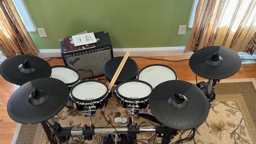 Amazon.com: AKLOT Electric Drum Set with Kick-Tower: 4 Dual Zone