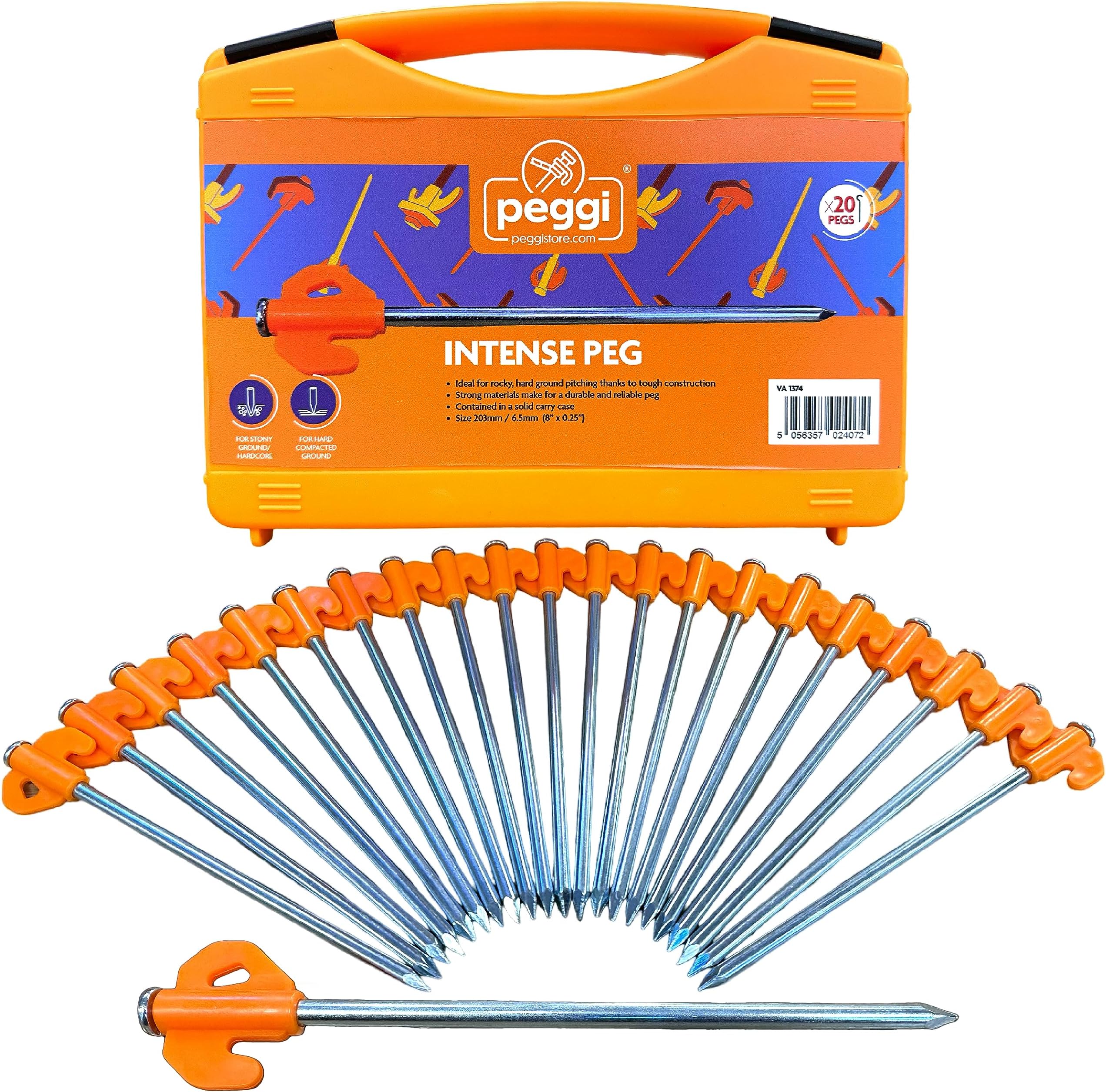 Peggy Peg - Ground Pegs StartKit with Tent Pegs & Combi Tool - Screw in ...
