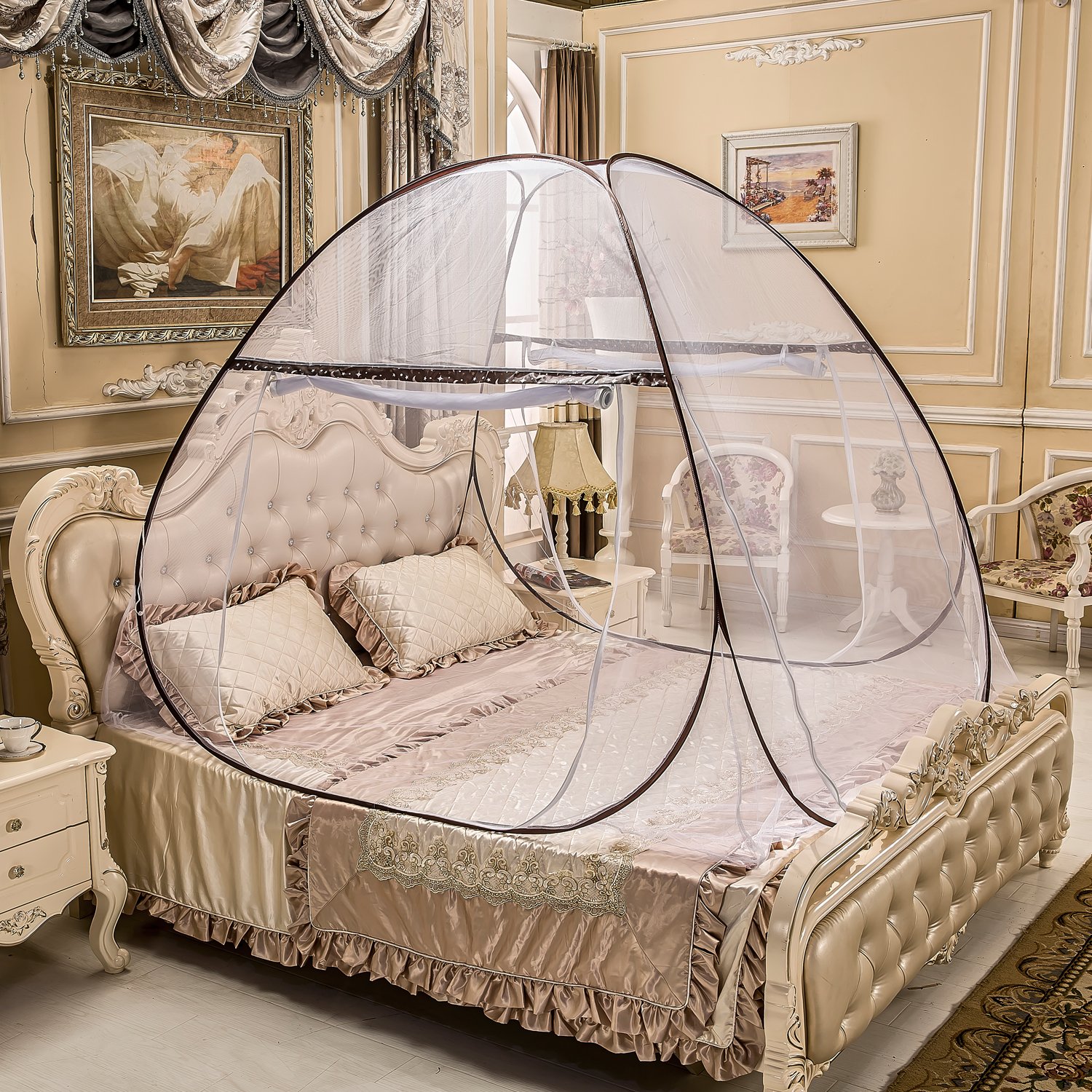 Szuperstuff Portable Mosquito Net for Bed,Pop Up Mosquito Net Tent