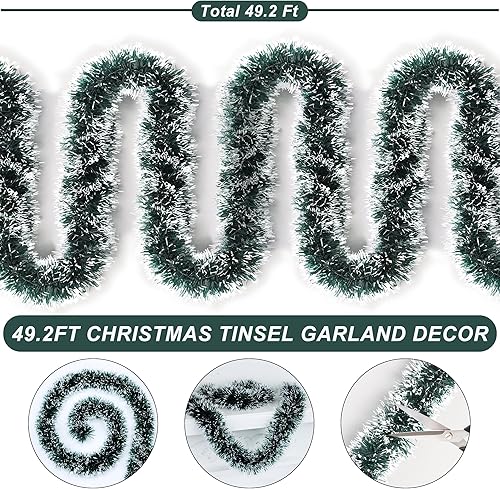 Miniatura 2 de Guirnalda colgante brillante de 50 pies para decoración de árbol de Navidad, vacaciones, interiores y exteriores, suministros de fiesta