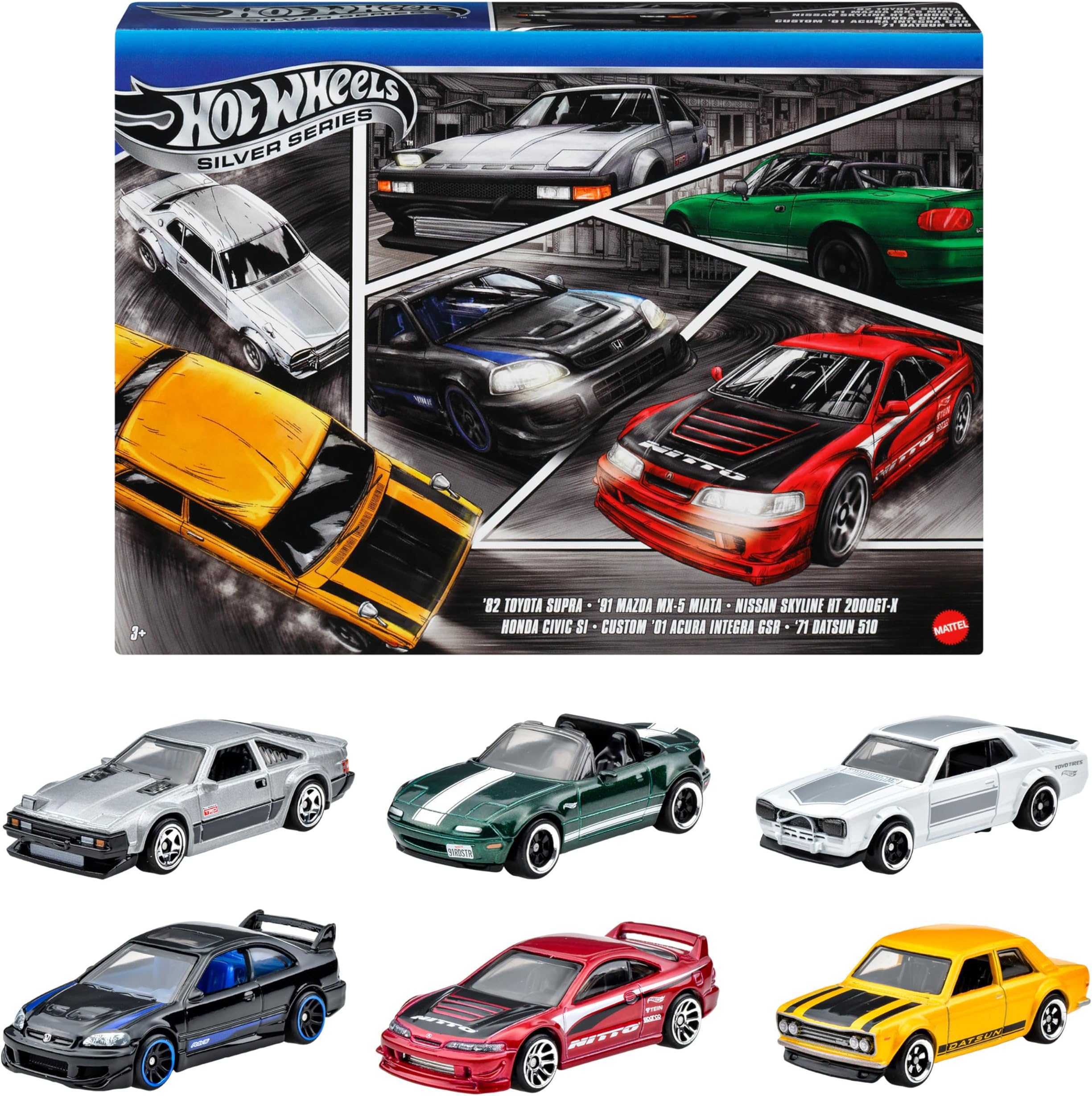 ホットウィール(Hot Wheels) ストリート・オブ・ジャパン マルチパック 乗り物おもちゃ ミニカー 6台入り 3歳から マルチ JBY77