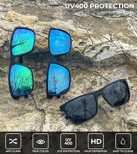 Miniatura 167 de Kaliyadi - Lentes de sol polarizados para hombre, ligeros, con protección ultravioleta, para conducir, pescar y jugar golf